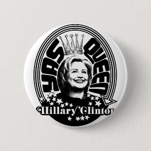 Badge Rond 5 Cm Bouton de la Reine Hillary Clinton de Yas