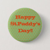 Badge Rond 5 Cm Bouton de la Saint Patrick (Devant)
