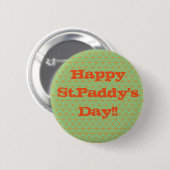 Badge Rond 5 Cm Bouton de la Saint Patrick (Devant & derrière)