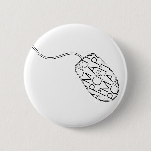 BADGE ROND 5 CM BOUTON DE LA SOURIS