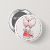 Badge Rond 5 Cm Bouton de la souris rococo de Valentine (Devant & derrière)
