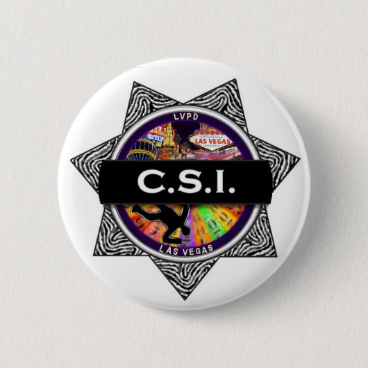 Badge Rond 5 Cm Bouton de la télé CSI Las Vegas (Devant)