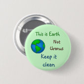 Badge Rond 5 Cm Bouton de la terre (Devant & derrière)