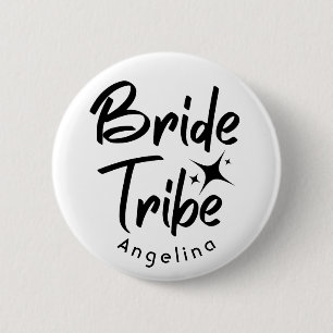 Badge Rond 5 Cm Bouton de la Tribu de la Mariée pour la Fête de Ma