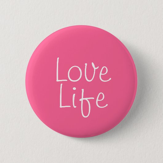 Badge Rond 5 Cm Bouton de la vie d'amour (Devant)