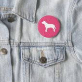 Badge Rond 5 Cm Bouton de Labrador (En situation)