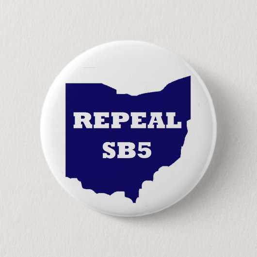 Badge Rond 5 Cm Bouton de l'abrogation SB5 - bleu (Devant)