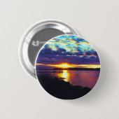 Badge Rond 5 Cm bouton de lac de coucher du soleil (Devant & derrière)