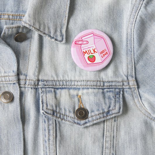 Badge Rond 5 Cm Bouton de lait (En situation)