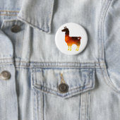 Badge Rond 5 Cm Bouton de lama du feu (En situation)