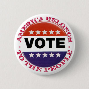 Badge Rond 5 Cm Bouton de l'Amérique de vote