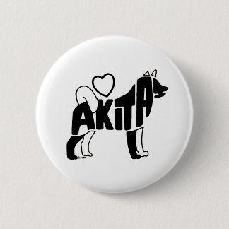 BADGE ROND 5 CM BOUTON DE L'AMOUR AKITAS