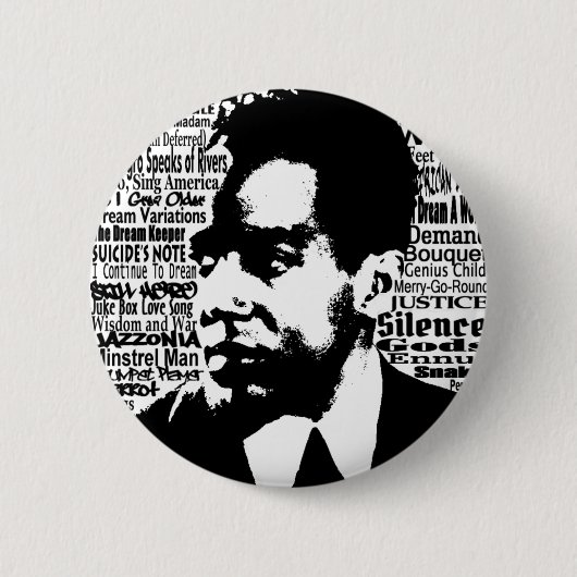 Badge Rond 5 Cm Bouton de Langston Hughes (Devant)