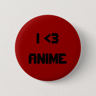 Badge Rond 5 Cm Bouton de l'anime I <3