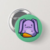 Badge Rond 5 Cm Bouton de lapin de chabots (Devant & derrière)