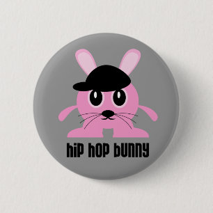 Badge Rond 5 Cm Bouton de lapin de hip hop