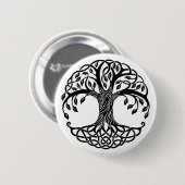 Badge Rond 5 Cm bouton de l'arbre celtique (Devant & derrière)