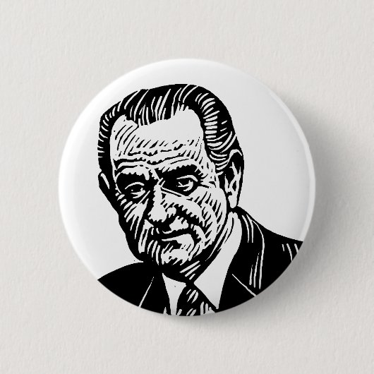 Badge Rond 5 Cm Bouton de LBJ (Devant)