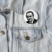 Badge Rond 5 Cm Bouton de LBJ (En situation)