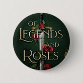 Badge Rond 5 Cm Bouton de légendes et de Roses (Devant)