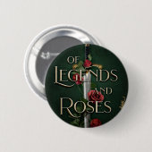 Badge Rond 5 Cm Bouton de légendes et de Roses (Devant & derrière)