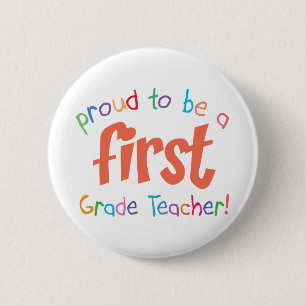 Badge Rond 5 Cm Bouton de l'enseignant de première année