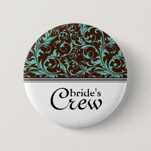 Badge Rond 5 Cm Bouton de l'équipage de la jeune mariée de remous