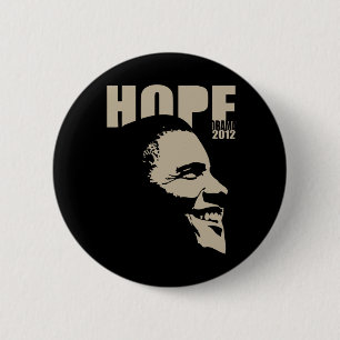 Badge Rond 5 Cm Bouton de l'espoir 2012 d'Obama