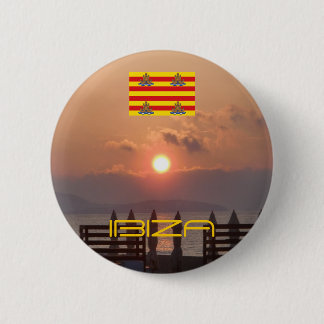 Badge Rond 5 Cm Bouton de lever du soleil d'Ibiza