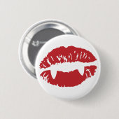 Badge Rond 5 Cm Bouton de lèvres de vampire (Devant & derrière)