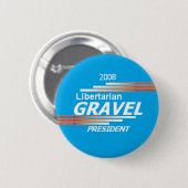 Badge Rond 5 Cm Bouton de libertaire de GRAVIER (Devant & derrière)