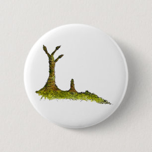 Badge Rond 5 Cm Bouton de lichens de Prototaxites
