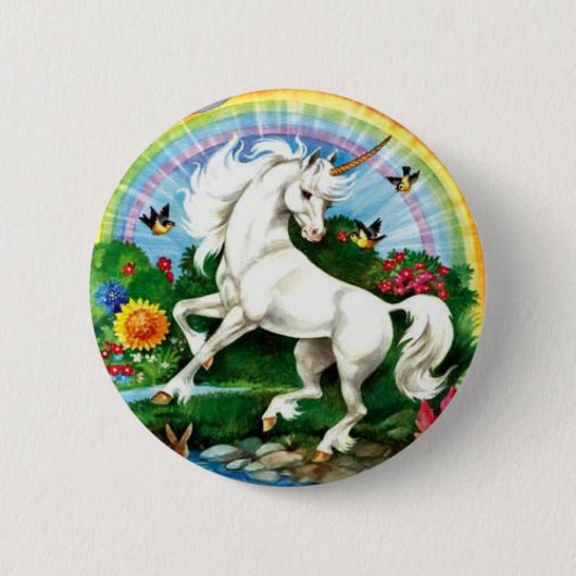 Badge Rond 5 Cm Bouton de licorne (Devant)
