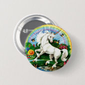 Badge Rond 5 Cm Bouton de licorne (Devant & derrière)