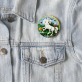 Badge Rond 5 Cm Bouton de licorne (En situation)