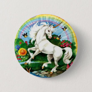 Badge Rond 5 Cm Bouton de licorne