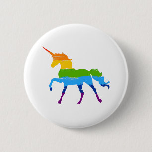 Badge Rond 5 Cm Bouton de licorne d'arc-en-ciel de fierté de LGBT