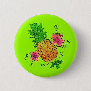 Badge Rond 5 Cm Bouton de l'illustration d'ananas