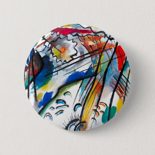 Badge Rond 5 Cm Bouton de l'improvisation 28 de Kandinsky (Devant)