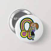 Badge Rond 5 Cm Bouton de Lion (Devant & derrière)