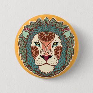 Badge Rond 5 Cm Bouton de Lion