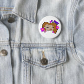 Badge Rond 5 Cm Bouton de Lion (En situation)