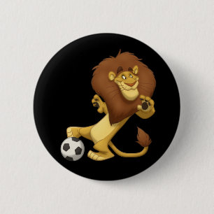 Badge Rond 5 Cm Bouton de lion du football