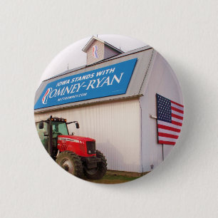 Badge Rond 5 Cm Bouton de l'Iowa Romney-Ryan