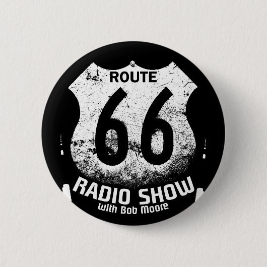 Badge Rond 5 Cm Bouton de l'itinéraire 66 de radio de rebond (Devant)