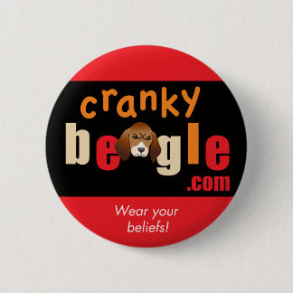 Badge Rond 5 Cm Bouton de logo de CB rouge et noir