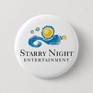 Badge Rond 5 Cm Bouton de logo de nuit étoilée