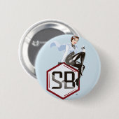 Badge Rond 5 Cm Bouton de logo de SciBabe (Devant & derrière)