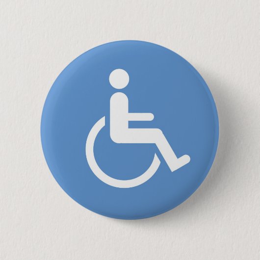 Badge Rond 5 Cm Bouton de logo d'handicap (Devant)