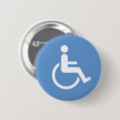 Badge Rond 5 Cm Bouton de logo d'handicap (Devant & derrière)